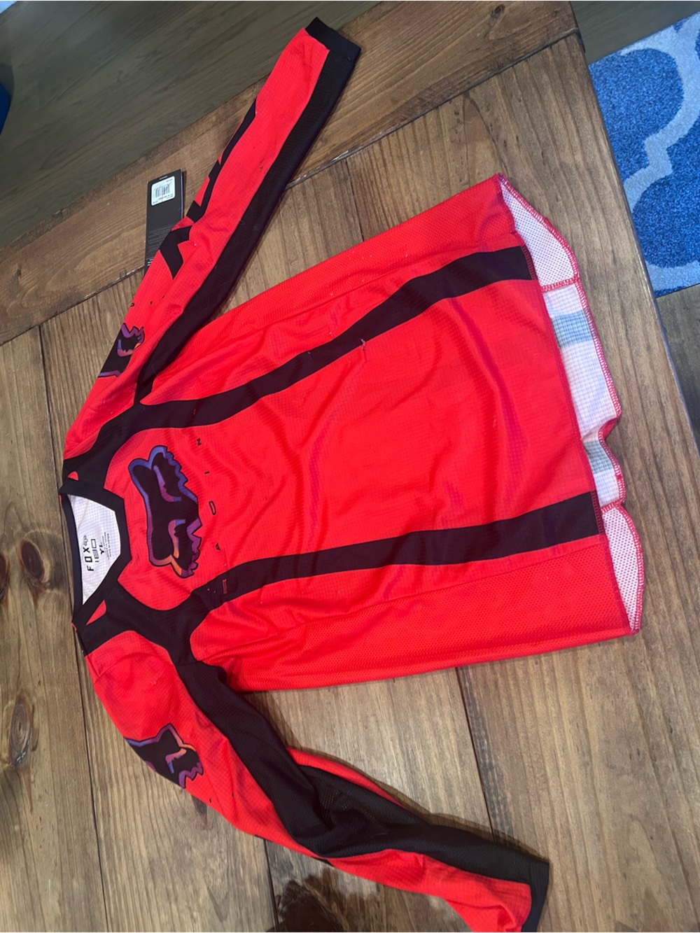 Fox 180 youth large Kids Red Long-Sleeve Motocross Jersey
